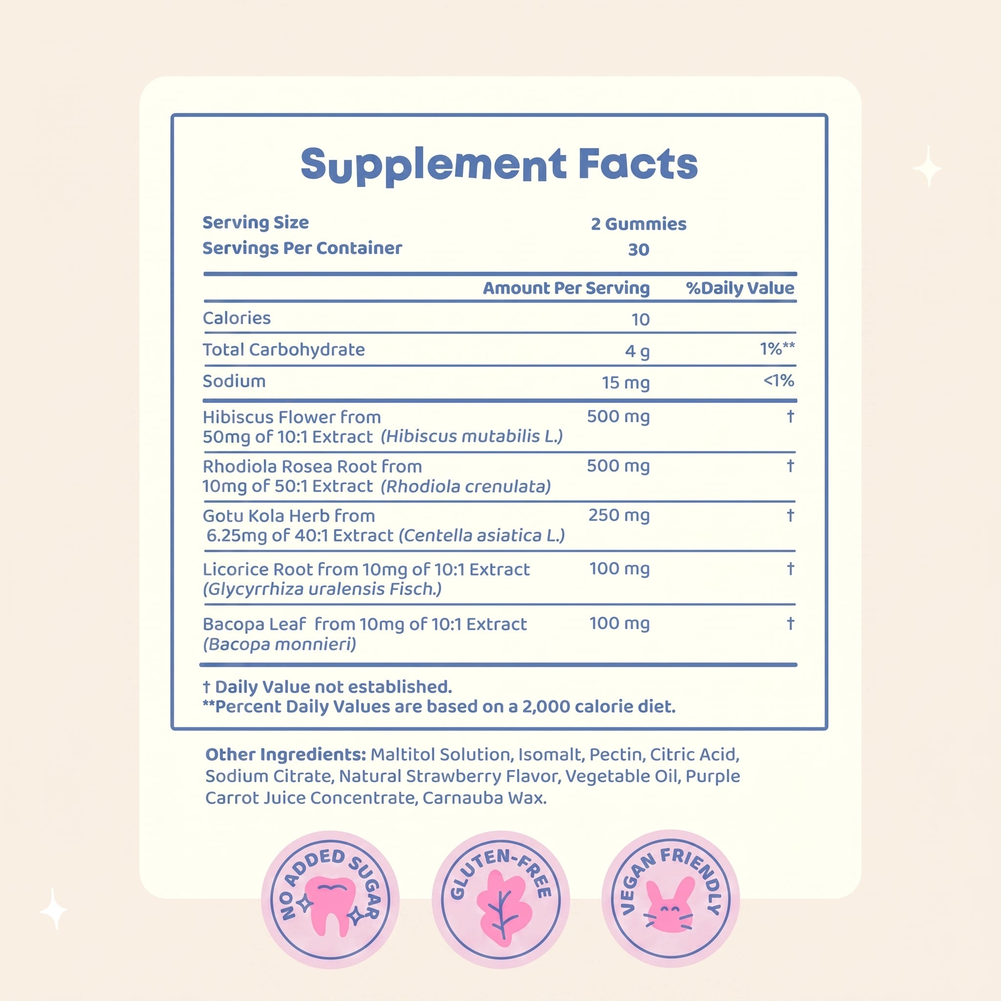 Genius Kids Focus Gummies Bacopa + Rhodiola | Ages 4+