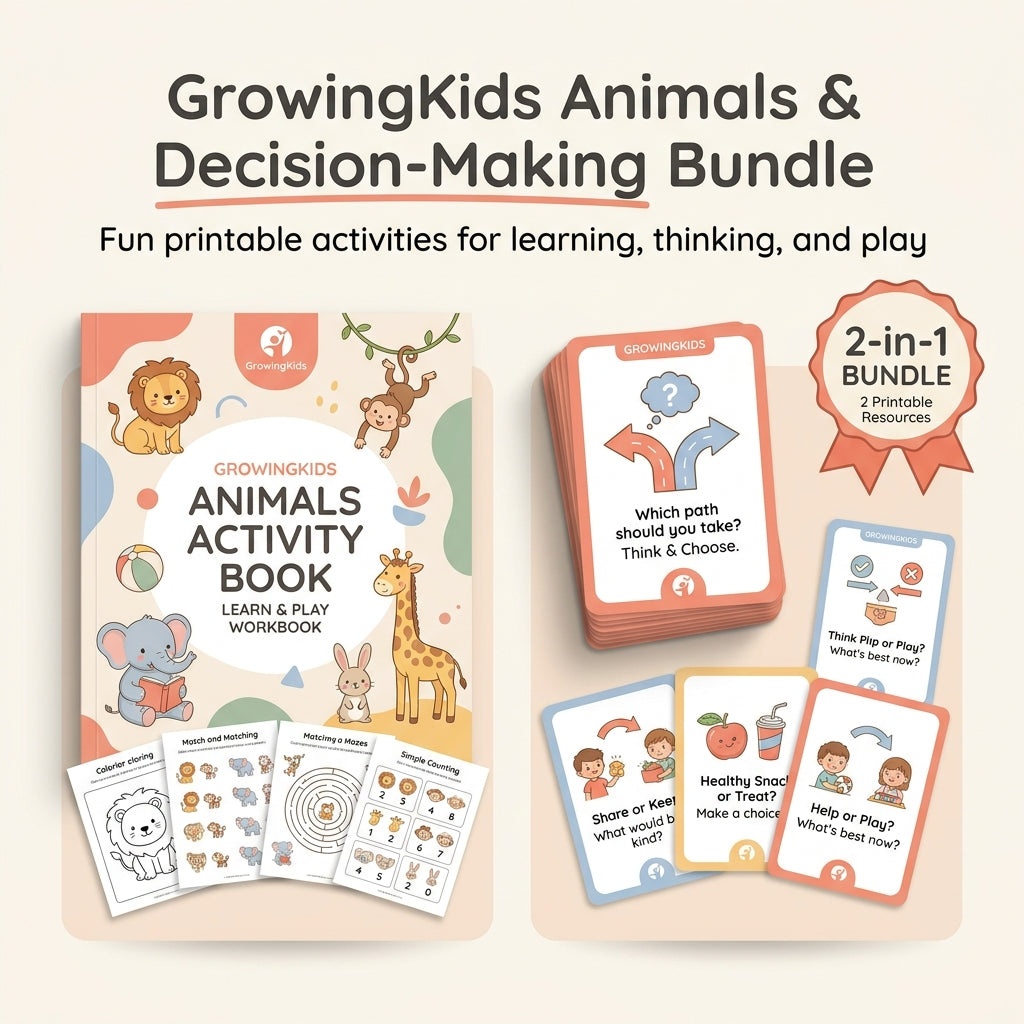 Animals Activity Book + Decision-Making Cards