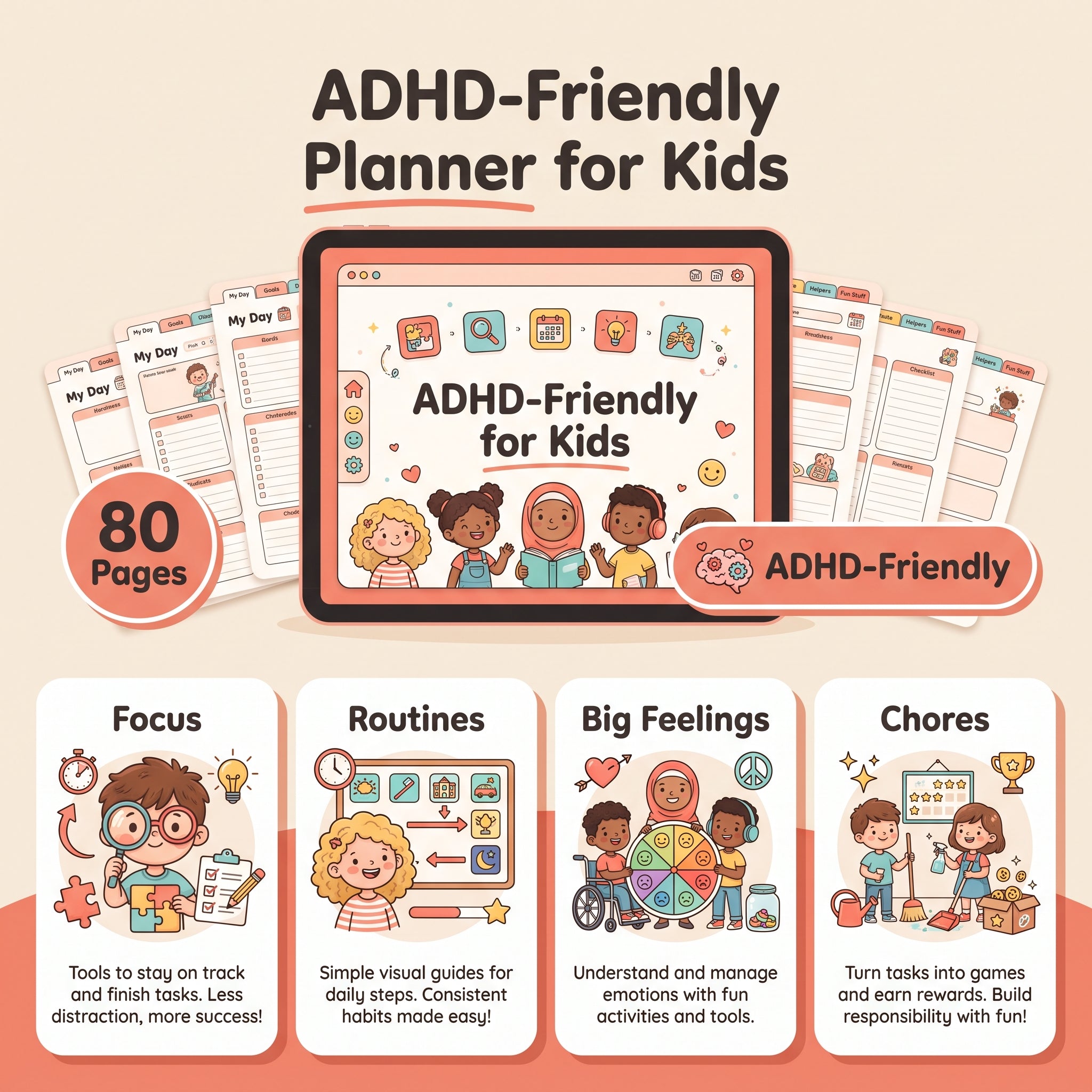 The ADHD-Friendly Planner for Kids